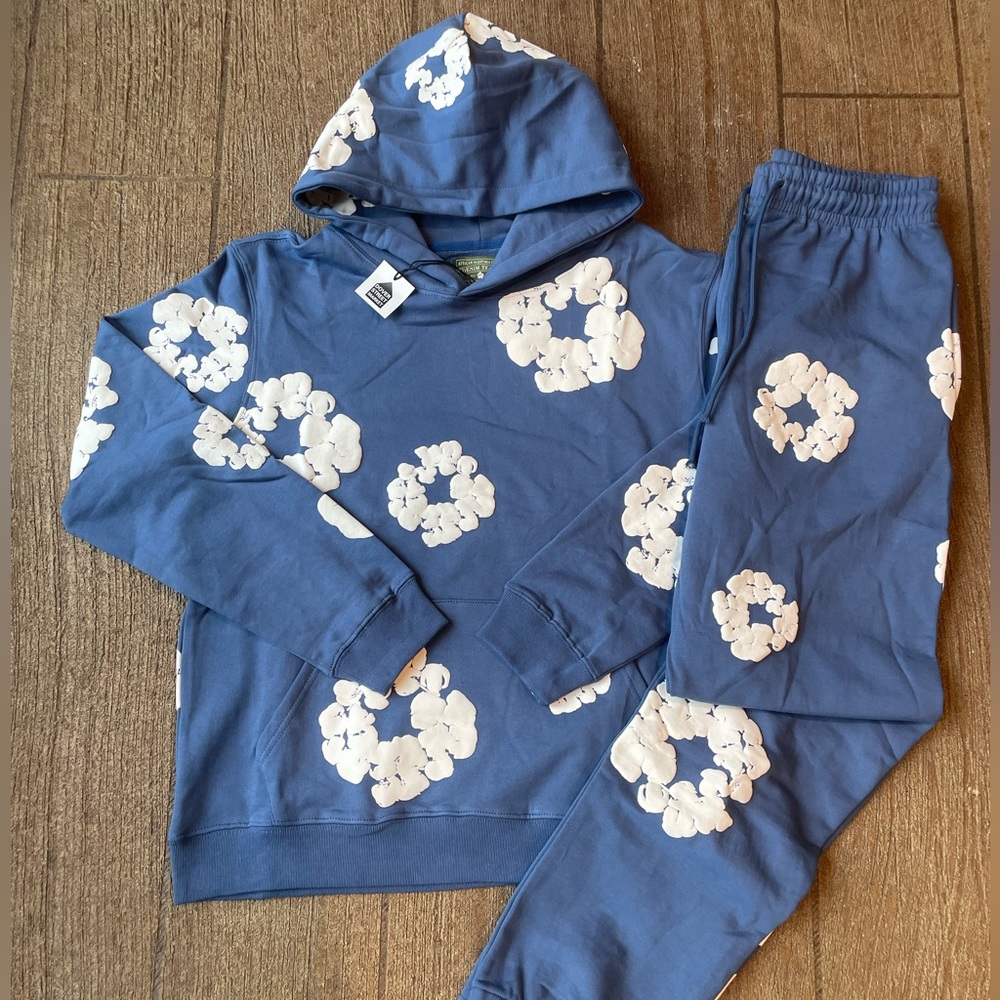 Blue denim tears cotton tracksuit